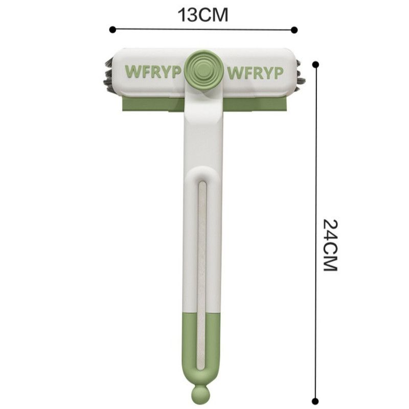 Multifunctional Rotating Gap Brush 3-in-1 Dead-Corner Cleaning Brush for Bathroom Floors—Green