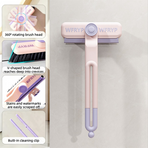 Multifunctional Rotating Gap Brush 3-in-1 Dead-Corner Cleaning Brush for Bathroom Floors—Pink