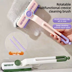 Multifunctional Rotating Gap Brush 3-in-1 Dead-Corner Cleaning Brush for Bathroom Floors—Pink