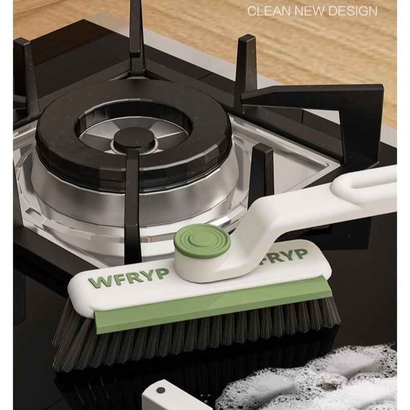 Multifunctional Rotating Gap Brush 3-in-1 Dead-Corner Cleaning Brush for Bathroom Floors—Pink