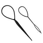 Hair Styling Tool 4-Piece Set, Lazy Hair Braiding Needle for Kids & Adults—Blue