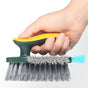 Multifunctional Gap Cleaning Brush, 2-in-1 Scrubber and Squeegee for Bathroom Floor Corners—Green