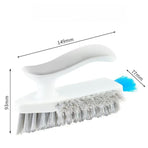 Multifunctional Gap Cleaning Brush, 2-in-1 Scrubber and Squeegee for Bathroom Floor Corners—White