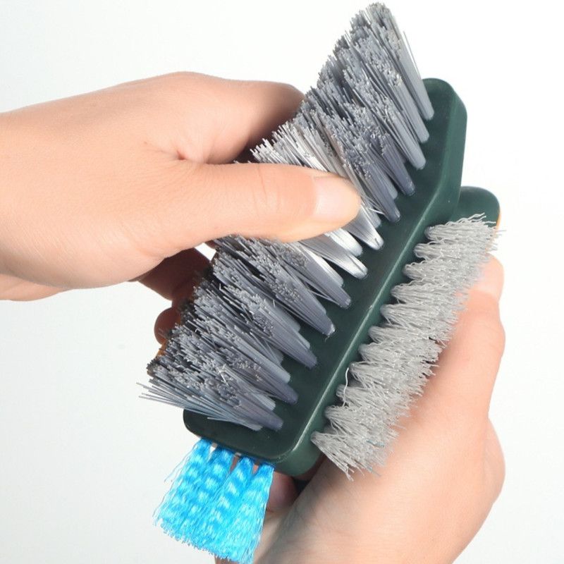 Multifunctional Gap Cleaning Brush, 2-in-1 Scrubber and Squeegee for Bathroom Floor Corners—White