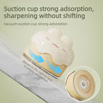 Cute Suction Cup Knife Sharpener, Vacuum Suction Kitchen Knife Sharpening Tool with Tungsten Steel—Yellow