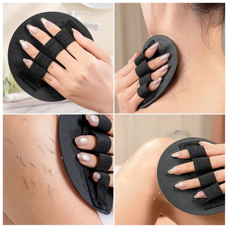 Finger-Loop Exfoliating Bath Disc, Painless Dead Skin Remover Body Scrubber—Coarse Texture