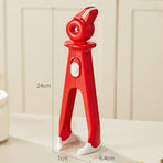 2-in-1 Anti-Slip Heat-Resistant Bowl Clamp, High-Temperature-Resistant Plate Lifter, Baking Tray Tongs—Red