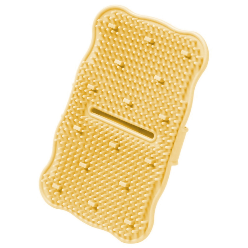 Multifunctional Silicone Fruit and Vegetable Cleaning Brush, Household Hanging Produce Brush—Yellow