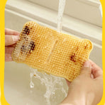 Multifunctional Silicone Fruit and Vegetable Cleaning Brush, Household Hanging Produce Brush—Yellow