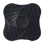 Silicone Drain Strainer, Hair-Catching Filter Mat for Bathroom and Kitchen Sinks and Drains—Black