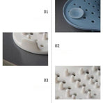Silicone Drain Strainer, Hair-Catching Filter Mat for Bathroom and Kitchen Sinks and Drains—Blue