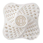 Silicone Drain Strainer, Hair-Catching Filter Mat for Bathroom and Kitchen Sinks and Drains—White