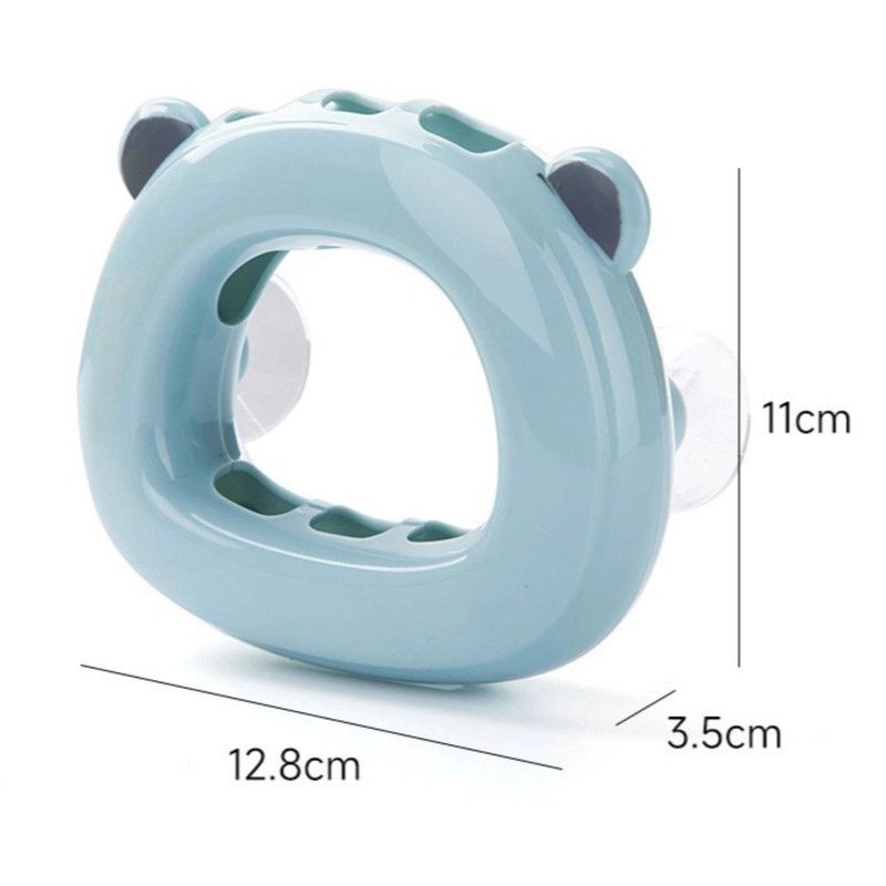 Bear-Shaped Suction Cup Toothbrush Holder, Wall-Mounted Bathroom Storage Rack—Beige