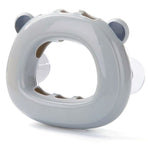 Bear-Shaped Suction Cup Toothbrush Holder, Wall-Mounted Bathroom Storage Rack—Gray