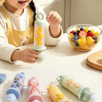 Popsicle Molds, Food-Grade DIY Ice Cream Molds, Double-Sealed Homemade Ice Pop Maker—Blue