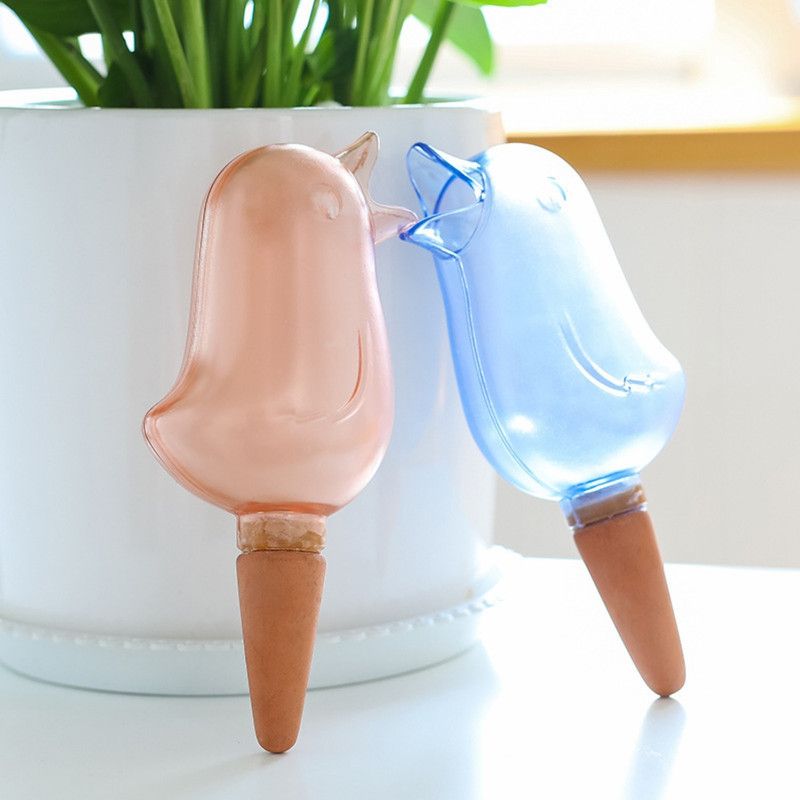 Bird-Shaped Automatic Plant Waterer, Lazy Self-Watering Drip Irrigation Device for Potted Plants—Green