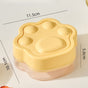 Ice Cube Tray Easy-Release Ice Maker Mold with Lid, Cat Paw Shape—Yellow