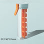 One-Hand Press Ice Tray 6-Grid Food-Grade Ice Cube Maker Storage Box—Orange