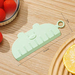 Magnetic Anti-Stick Knife Guard Universal Kitchen Slicing Tool for Fruit, Vegetables, and Meat—Green