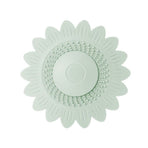 Sunflower Silicone Floor Drain Mat, Anti-Odor, Insect-Proof Sewer Sealing Cover—Green