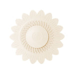 Sunflower Silicone Floor Drain Mat, Anti-Odor, Insect-Proof Sewer Sealing Cover—White