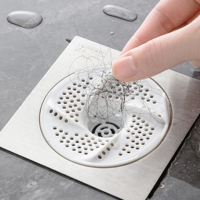 3-Piece Floor Drain Strainer, Bathroom Hair Catcher, Sewer Anti-Clog Drain Cover—Gray