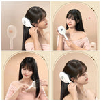 Air Cushion Massage Comb, Anti-Static Paddle Hair Brush with Cleaning Tool—White