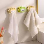 Dinosaur Bite Clip, No-Drill Towel Clip, Bathroom Face Towel Storage Hook—Green