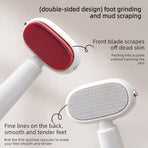 Dual-Sided Foot Scraper, Foot Callus Remover for Heels and Soles, Anti-Cut Pedicure Tool—White