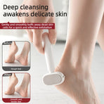 Dual-Sided Foot Scraper, Foot Callus Remover for Heels and Soles, Anti-Cut Pedicure Tool—White