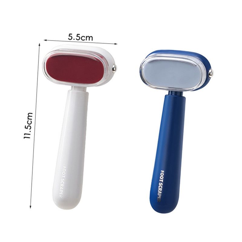 Dual-Sided Foot Scraper, Foot Callus Remover for Heels and Soles, Anti-Cut Pedicure Tool—White