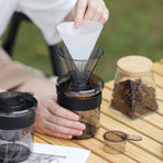 Outdoor Camping 3-in-1 Pour-Over Coffee Set, Portable Travel Coffee Cup