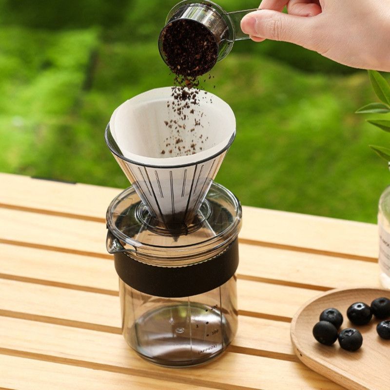 Outdoor Camping 3-in-1 Pour-Over Coffee Set, Portable Travel Coffee Cup