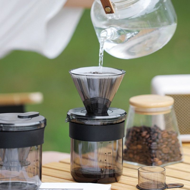 Outdoor Camping 3-in-1 Pour-Over Coffee Set, Portable Travel Coffee Cup