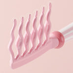 Double-Row Wavy-Tooth Hair Comb, Scalp Massage Anti-Static Styling Comb—Pink