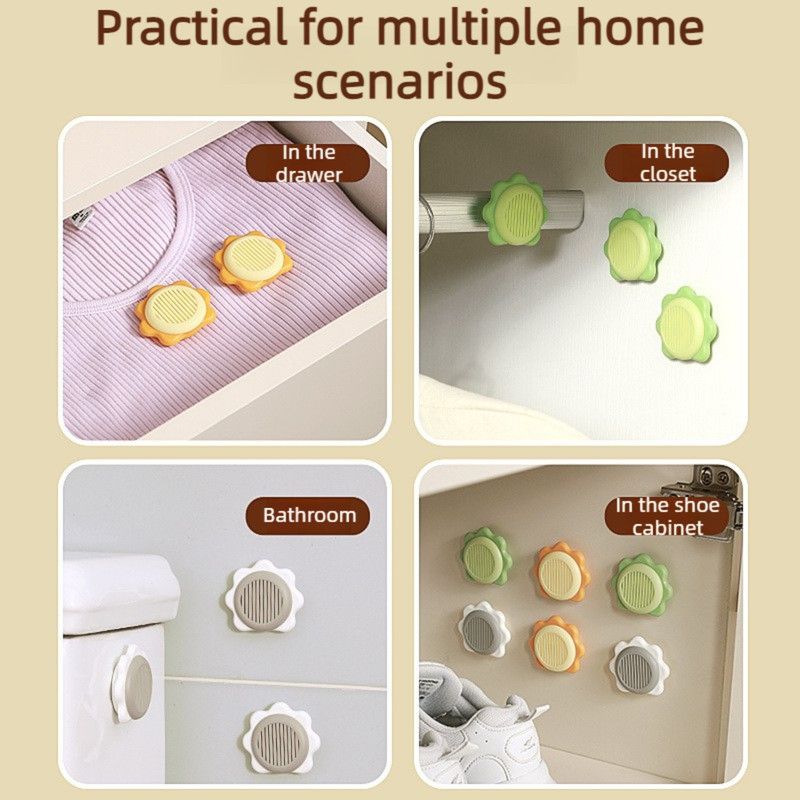Sunflower Deodorant Balls, Solid Freshener for Shoe Cabinet and Wardrobe Odor Removal—Green