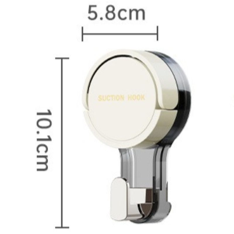 2-Piece Vacuum Suction Cup Hook, No-Drill, Removable, Mark-Free Hook for Bathroom and Kitchen Walls—Green