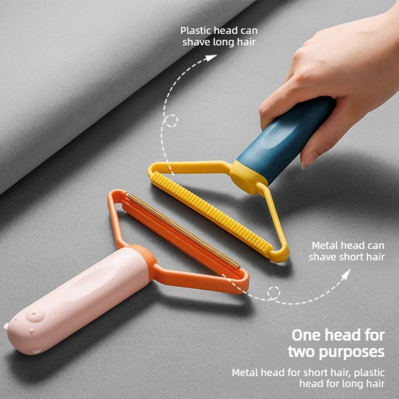 Dual-Use Manual Lint Remover, Clothing Fuzz Shaver, Sweater Fabric Brush—Blue