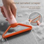 Dual-Use Manual Lint Remover, Clothing Fuzz Shaver, Sweater Fabric Brush—Blue