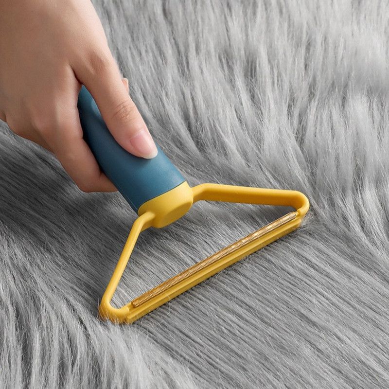 Dual-Use Manual Lint Remover, Clothing Fuzz Shaver, Sweater Fabric Brush—Blue