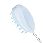 Silicone Shampoo Brush for Wet and Dry Use, Scalp Massager, Hair Washing Comb—Blue