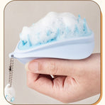 Silicone Shampoo Brush for Wet and Dry Use, Scalp Massager, Hair Washing Comb—Blue