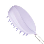 Silicone Shampoo Brush for Wet and Dry Use, Scalp Massager, Hair Washing Comb—Purple