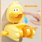 Cartoon Suction Shower Bracket, No-Drill Adjustable Shower Head Holder—Yellow