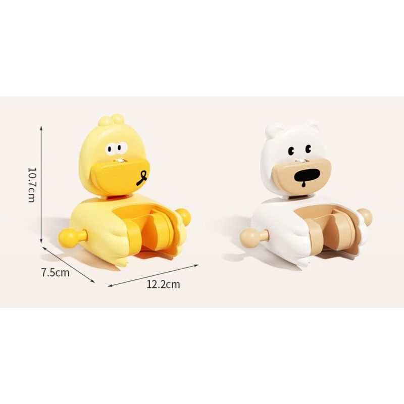 Cartoon Suction Shower Bracket, No-Drill Adjustable Shower Head Holder—Yellow
