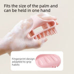 Silicone Scalp Massager Shampoo Brush Wet And Dry Use Hair Washing Comb—Blue