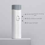 Retractable Folding Desk Lamp Flashlight Rechargeable LED Eye‑Caring Reading Light With Phone Holder