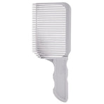 Arc Gradient Hair Cutting Comb, V-Shape Barber Flat Top Comb, Men's Styling and Positioning Comb—Gray
