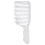 Arc Gradient Hair Cutting Comb, V-Shape Barber Flat Top Comb, Men's Styling and Positioning Comb—White