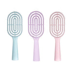 Mini Portable Standing Bone Comb for Women: Fluffy Hair Brush with Scalp Massage Cushion—Pink